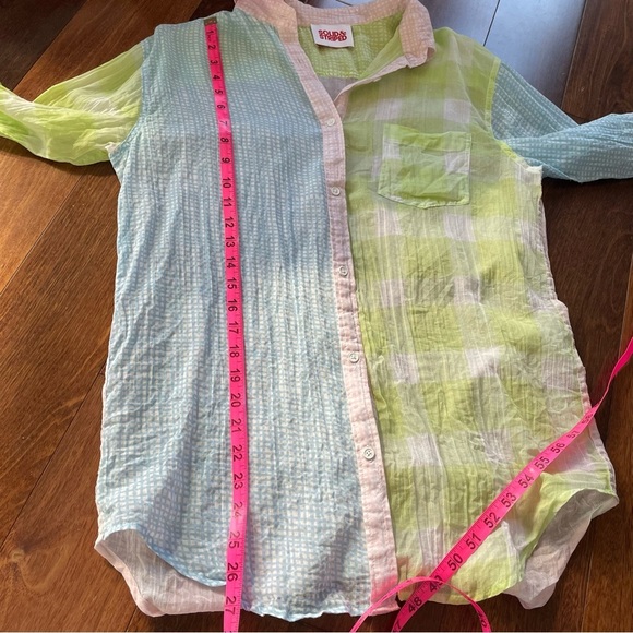 Solid & Striped The Mixed Print Long Oxford Tunic Swim
Coverup Pink Green XS - Picture 14 of 15